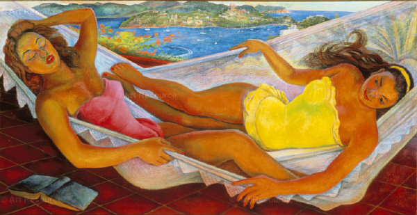 La Hamaca The Hammock painting - Diego Rivera La Hamaca The Hammock art painting